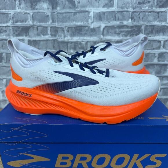 Brooks Glycerin 23 White Navy Orange Running 110476-1D-177 Mens Size 9.5 New main image 7